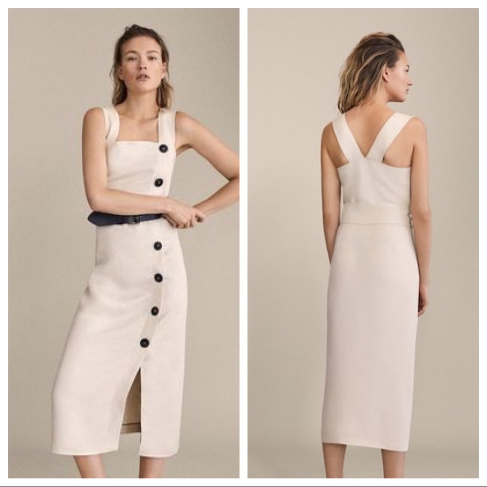 NWT. Massimo Dutti 100% Linen Dress. Size 10.